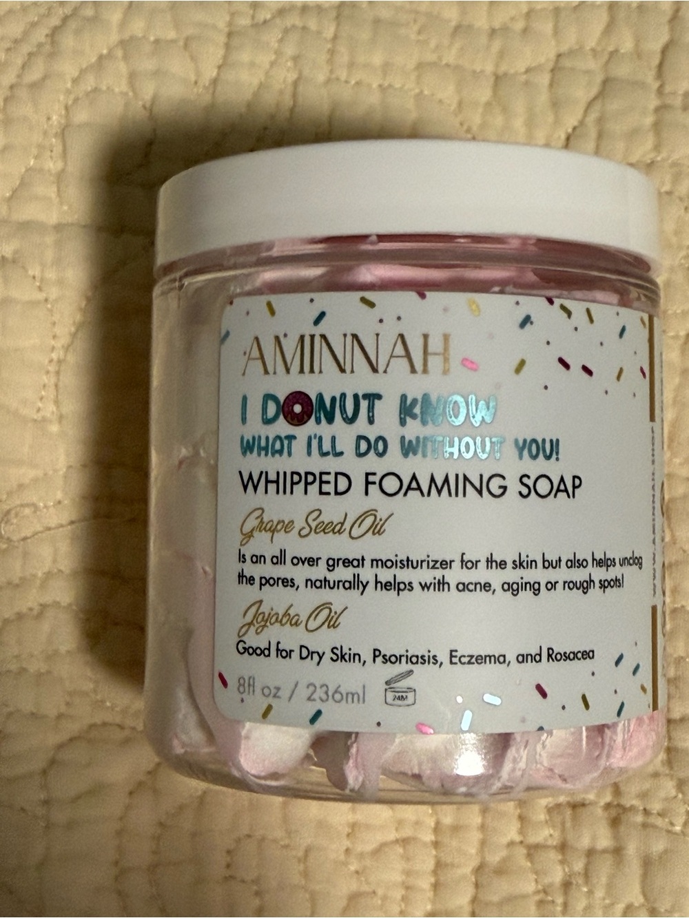 Aminnah Whipped Foaming Soap - “I Donut Know” Scent!